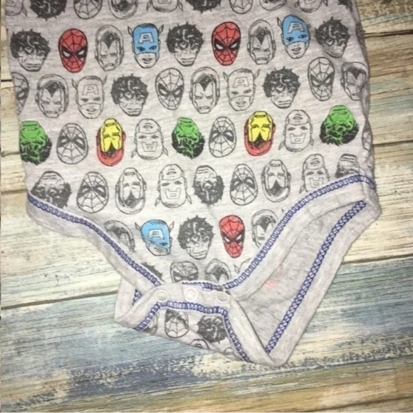 Marvel Faces Grey Onsie - Picture 3 of 4